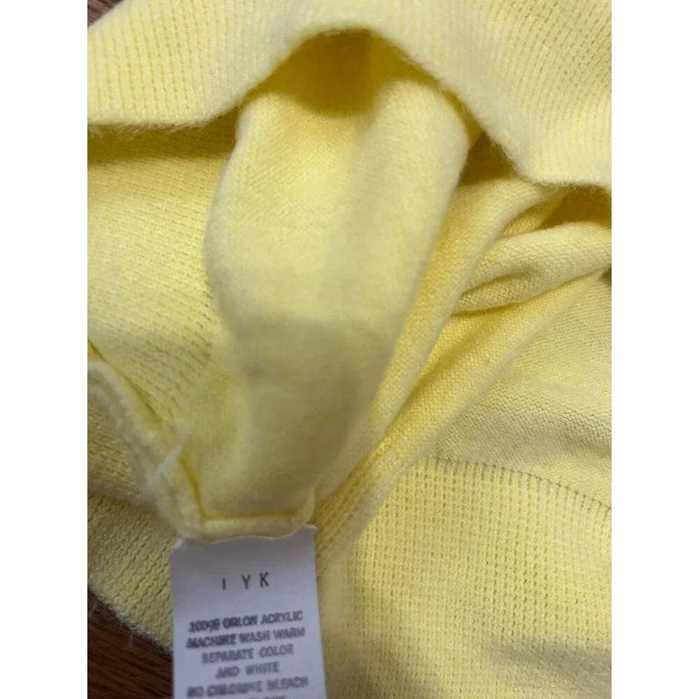 Vintage Pickering Mens Sweater Sz Large Sports Illustrated Acrylic Yellow Golf